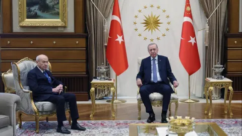 Cumhurbaşkanı Erdoğan, Bahçeli'yi kabul ediyor