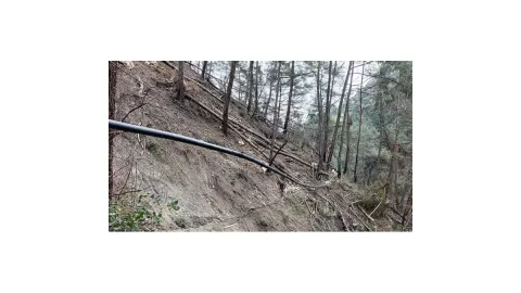 Dörtyol'da HATSU, orman kesimi ve selde zarar gören 500 metrelik su hattını yeniledi