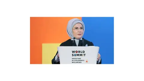 Emine Erdoğan'dan net mesaj: Savaş bölgelerindeki çocukların sesi olacağız